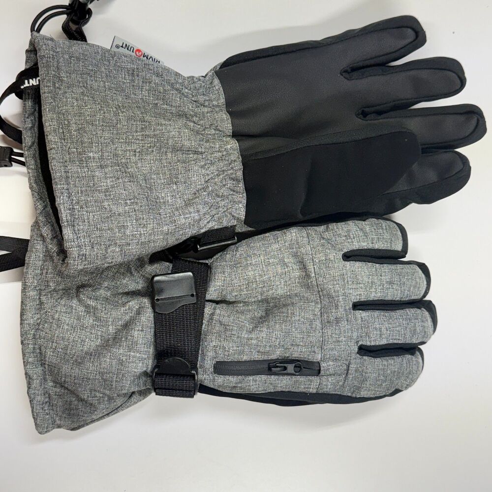 Rivmount 3M Thinsulate Zip Pocket Winter Gloves Snowboarding Ski Snowmobile Sz L